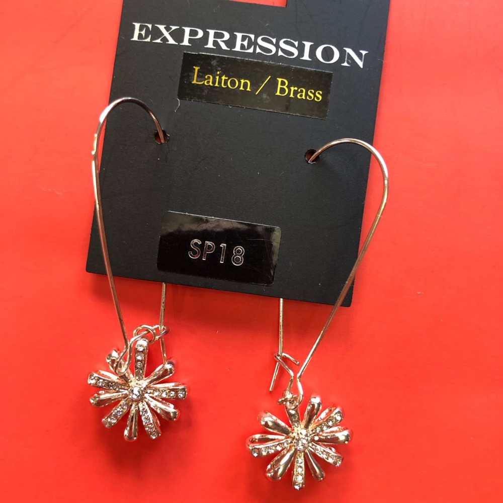 Sparkling dangling earrings